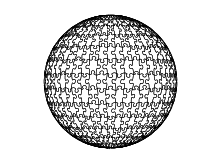 Kugel aus Puzzleteilen