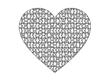 Herz aus Puzzleteilen