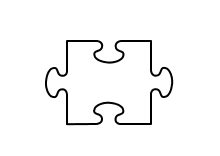 Puzzleteil zum Ausschneiden