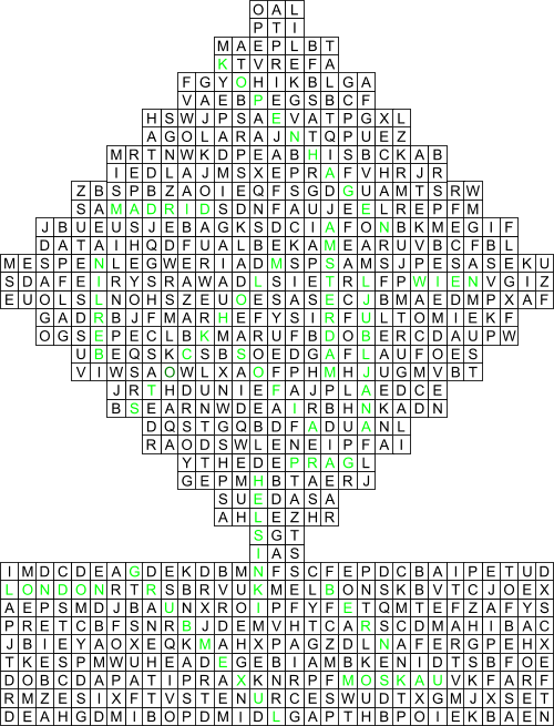 Buchstaben-Zahlen Suchsel •