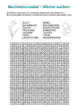 Wörter Suche im Buchstabensalat