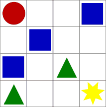 Sudoku-Rätsel mit farbigen Formen