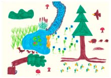 Kinderrätsel Wald mit Tieren