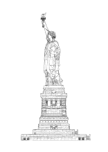 Ausmalbild Statue of Liberty