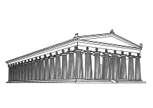 Malvorlage Pantheon, Akropolis