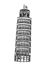 Malvorlage schiefe Turm von Pisa