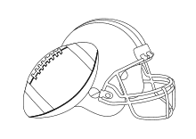 Football mit Helm