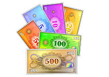 Druckvorlagen für Spielgeld-Banknoten