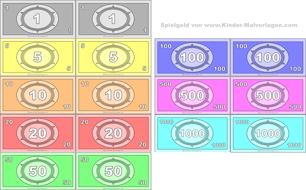 Featured image of post Geldscheine Zum Ausdrucken F r Kinder Bringe auf der unbedruckten r ckseite ein weiteres merkmal an welches nur du genau so herstellen kannst z b