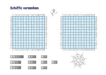 Spielvorlage ausdrucken Schiffe versenken