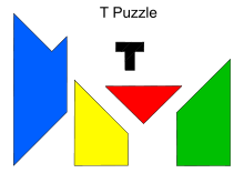 Farbiges T Puzzle zum selber basteln