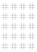 TicTacToe-Spielvorlage zum Ausdrucken DIN-A4