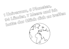 Glücksspruch mit Erde