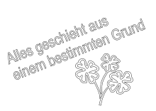 Kleeblatt mit Spruch