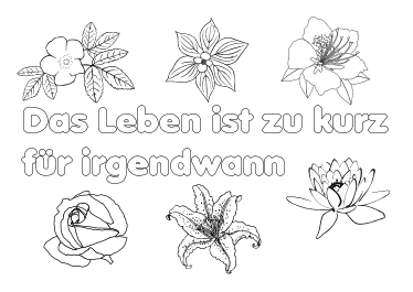 Zitat zum Ausmalen