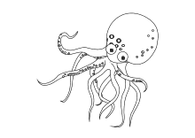 Ausmalbild Octopus