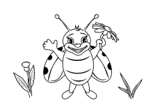 Lustiger Lady Bug