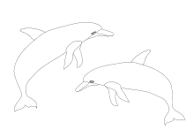 Ausmalbilder Delfine