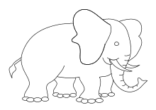 Malvorlage Elefant