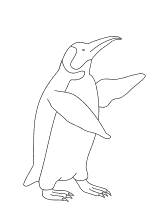 Malvorlage Pinguin