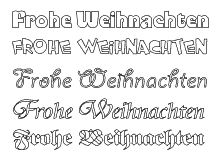 Schriftzug Zierschrift