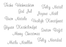 Frohe Weihnachten in elf verschiedenen Sprachen