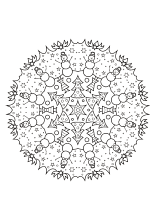 Mandala mit Schneemänner