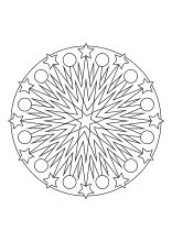 Weihnächtliches Sternen-Mandala