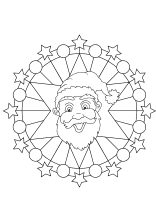 Mandala mit Weihnachtsmann