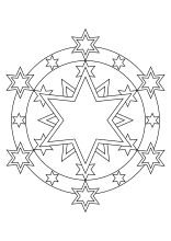 Weihnächtliches Stern-Mandala