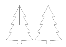 Bastelvorlage Weihnachtsbaum 