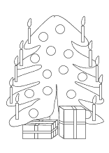 Malvorlage Lichterbaum geschmückt