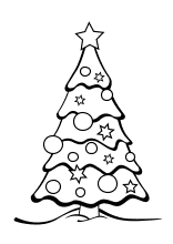 Malvorlage Weihnachtsbaum geschmückt