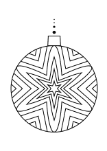Weihnachsbaumkugel mit Sternmotiv