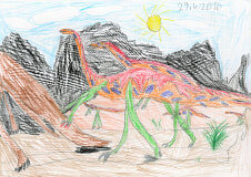 Dinosaurier - Szene aus Jura und Kreidezeit