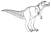 Ausmalbilderkalender Tyranosaurus Rex Dino