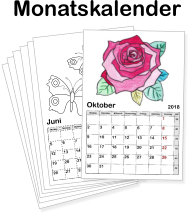 Die Vorlagen der Monatskalender fürs 2025 jetzt herunterladen
